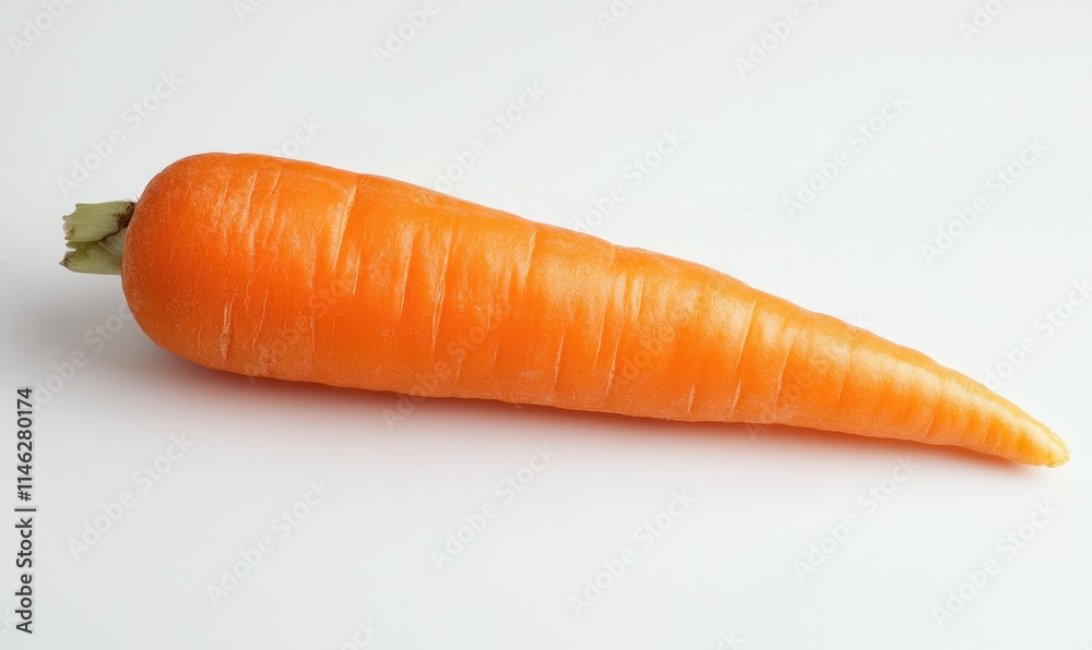 A carrot is shown on a white background A carrot is shown on a white background