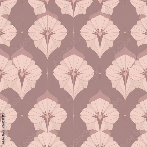 Pink Floral Damask Pattern: A sophisticated and elegant floral damask pattern with pink and white blossoms arranged in a repeating motif on a deep mauve background.