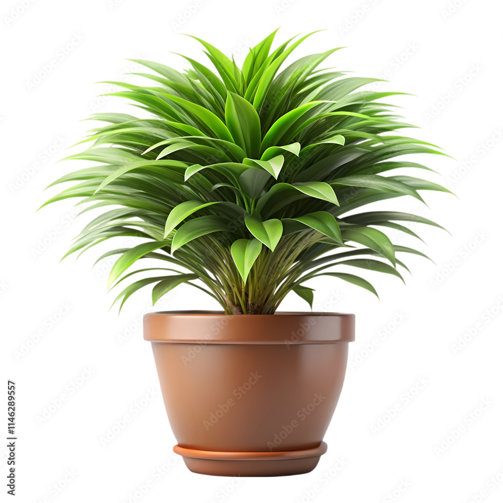 Mockup of 3d rendered plants in pot Mockup of 3d rendered plants in pot