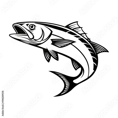 Atlantic Croaker Fish Vector Art and Illustration