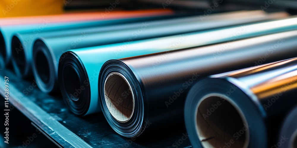 Diverse rolls of print media designed for wide format printers, featuring a black back, perfect for achieving vivid prints and enhancing the quality of your wide format printing projects. Diverse rolls of print media designed for wide format printers, featuring a black back, perfect for achieving vivid prints and enhancing the quality of your wide format printing projects.