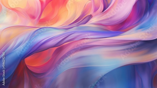 Wallpaper Mural Iridescent flowing waves with dynamic movement Torontodigital.ca