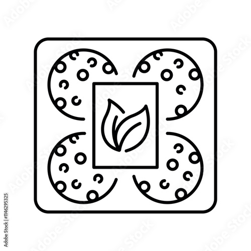 Meat analogue black line icon.
