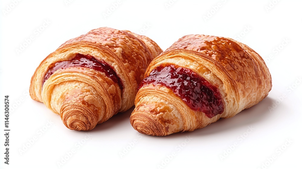 Delicious Baked Croissants with Sweet Berry Filling Delicious Baked Croissants with Sweet Berry Filling
