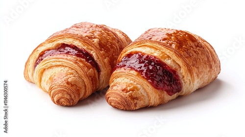 Delicious Baked Croissants with Sweet Berry Filling
