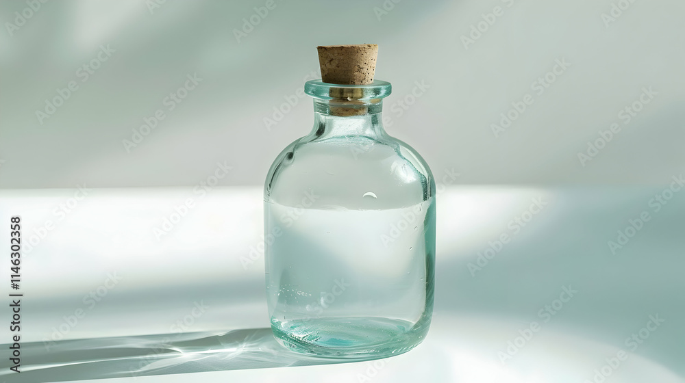 Glass Bottle with Cork Stopper Product Photography Glass Bottle with Cork Stopper Product Photography