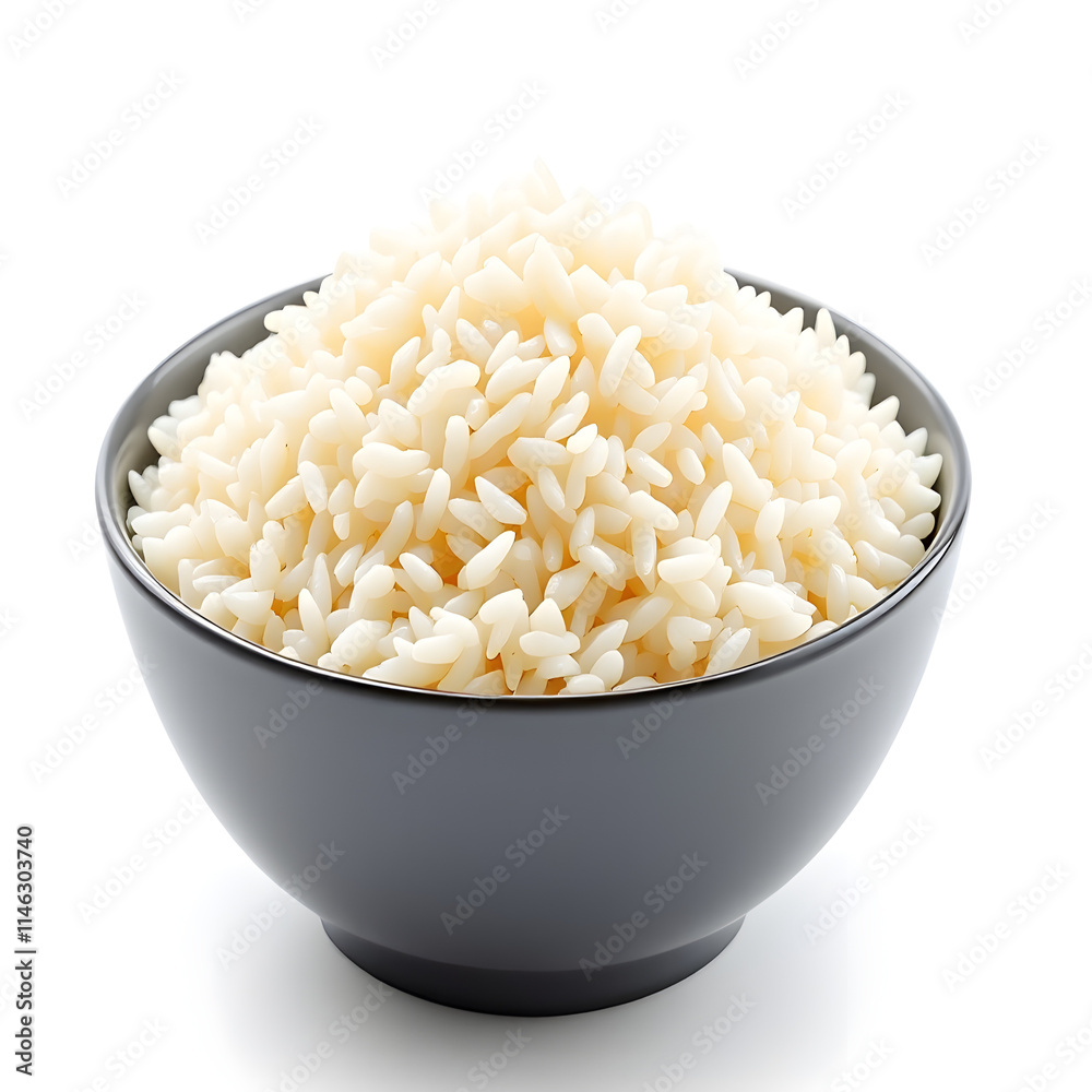 Plain Boiled Rice white background Plain Boiled Rice white background