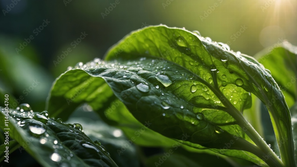 Background from fresh green spinach leaves with water drops. Texture of raw organic baby spinach close up. Food background Background from fresh green spinach leaves with water drops. Texture of raw organic baby spinach close up. Food background