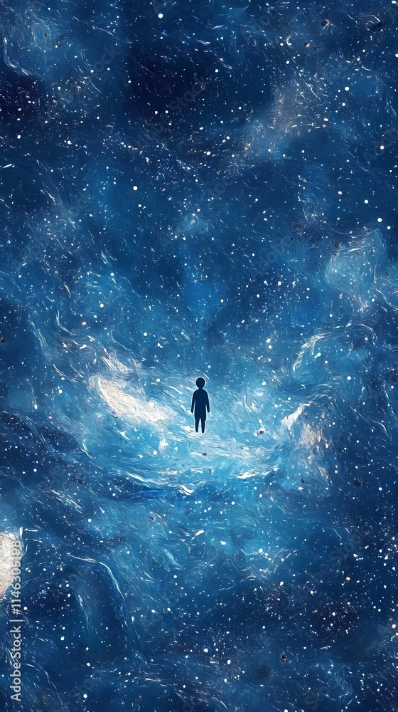 Space star and astronaut illustration poster background Space star and astronaut illustration poster background