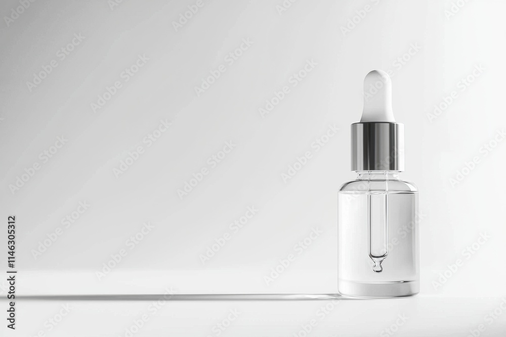 Elegant serum bottle presentation in minimalist style studio setting product photography clean environment close-up viewpoint aesthetic concept for skincare enthusiasts Elegant serum bottle presentation in minimalist style studio setting product photography clean environment close-up viewpoint aesthetic concept for skincare enthusiasts