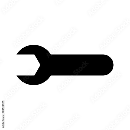 Wrench icon flat color. Settings icon.