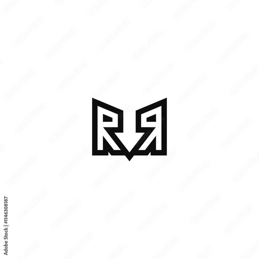 RR letters arrow logo company. RR letters arrow logo company.