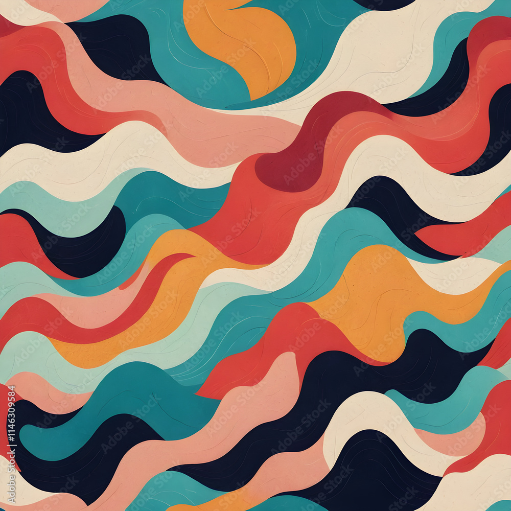 a close up of a colorful pattern of wavy lines
a close up of a colorful pattern of wavy lines