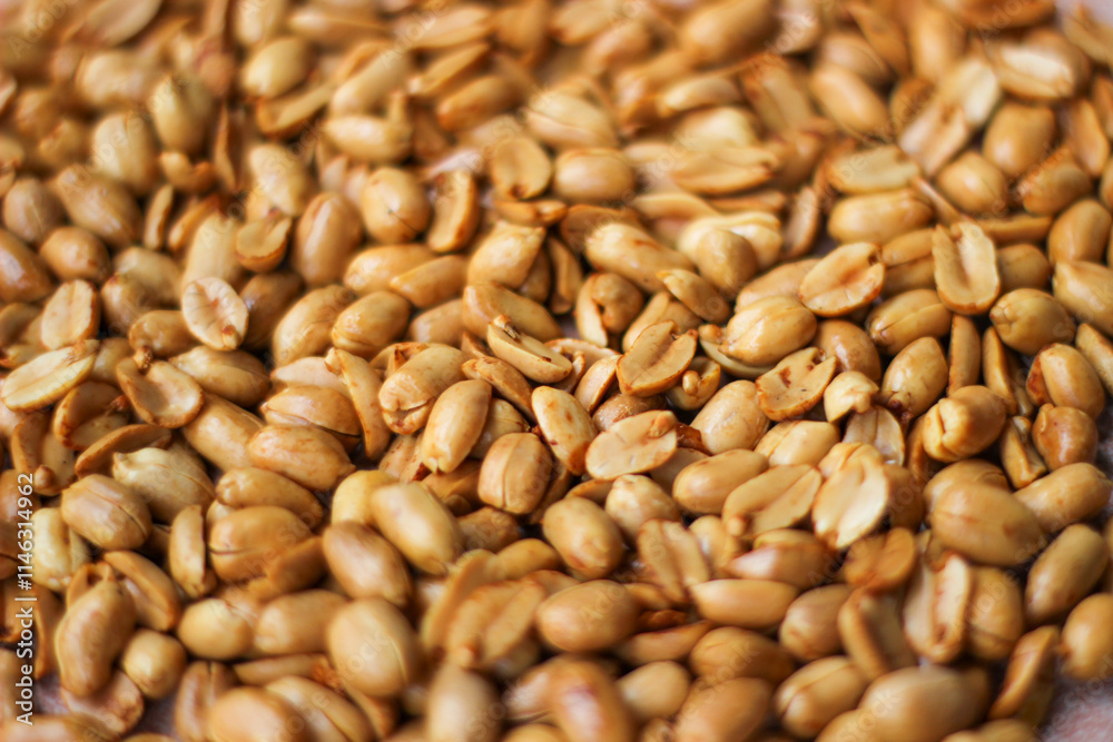 Pile of roasted salted peanut, group of nuts. Pile of roasted salted peanut, group of nuts.