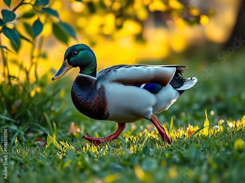 Injured Mallard Duck Hobbles - Vivid AI Photo