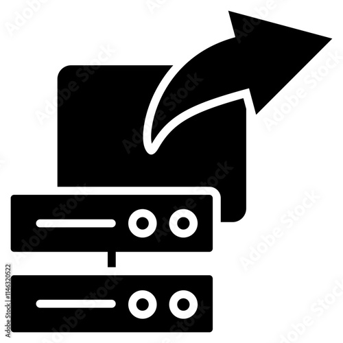 Shared Hosting Glyph Icon