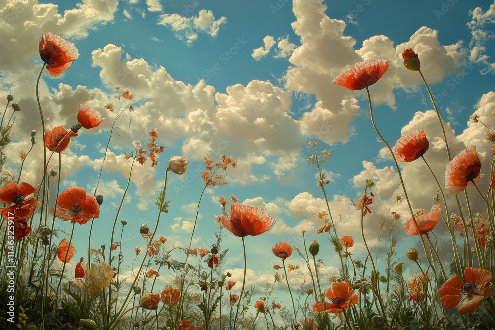 Obraz premium flowers and poppies