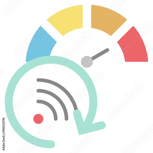 Bandwidth Flat Icon