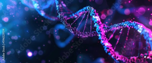 Wallpaper Mural DNA double helix structure, genetic code, science background. Torontodigital.ca