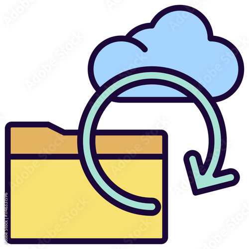 Backup Outline Color Icon
