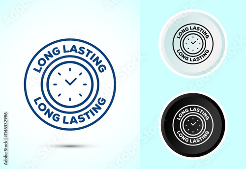 Long lasting icon design illustration. Durability icon design. Represents durability