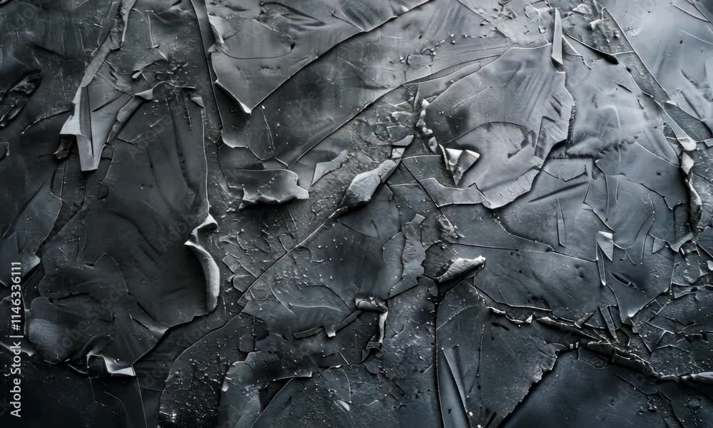 Textured gray surface with cracked and peeling paint effect Textured gray surface with cracked and peeling paint effect