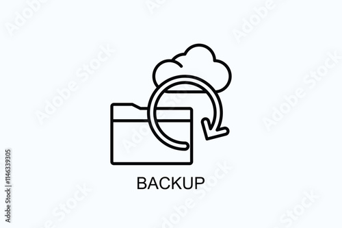 Backup Vector, Icon Or Logo Sign Symbol Illustration 