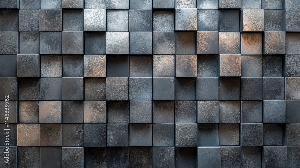 Sleek Cubic Illusion Pattern with Alternating Shades Sleek Cubic Illusion Pattern with Alternating Shades