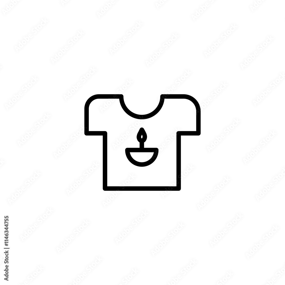 t shirt line icon