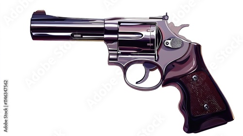 Wallpaper Mural A sleek modern handgun isolated on a white background Torontodigital.ca