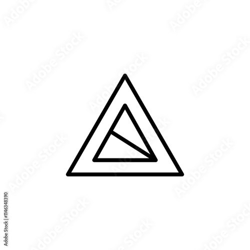 steep descent line icon