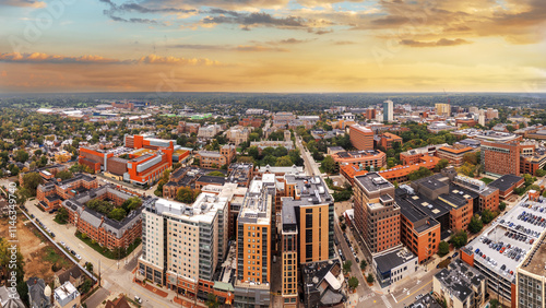 Ann Arbor, Michigan, USA Downtown Skyline photo