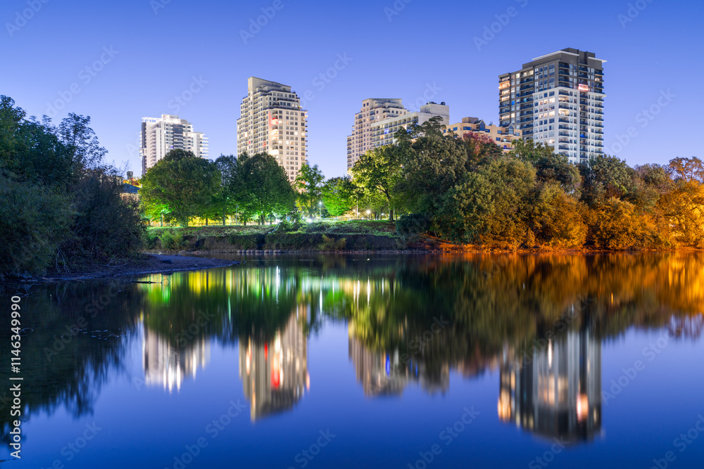 Fototapeta premium London, Ontario, Canada Downtown City Skyline