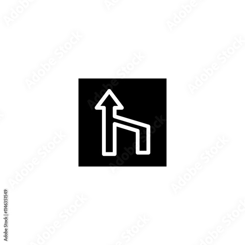 Free Download end of lane glyph icon - GFXLoad