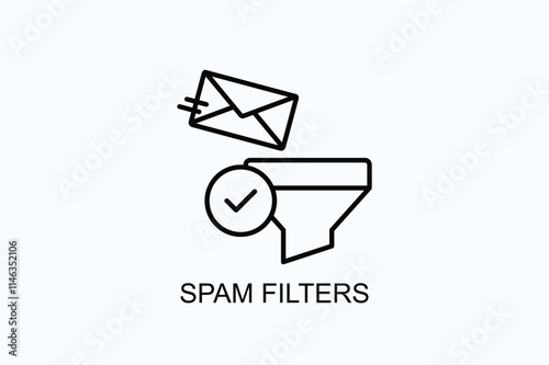 Spam Filters Vector, Icon Or Logo Sign Symbol Illustration 
