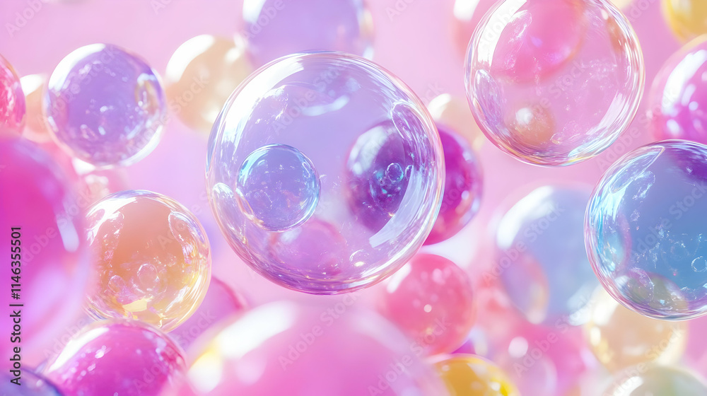 Pastel Bubble Abstract 3D Background Pastel Bubble Abstract 3D Background