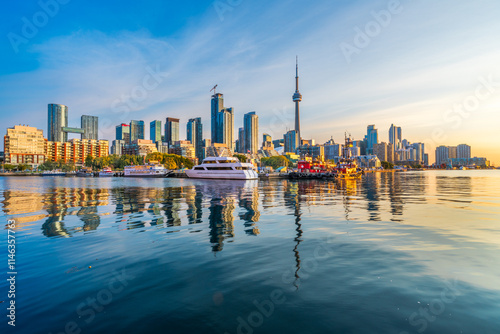 Toronto, Canada Skyline on Lake Ontario