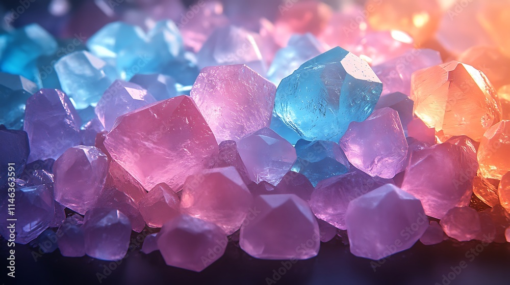 Diverse gemstones creating a gradient from warm to cool tones Diverse gemstones creating a gradient from warm to cool tones