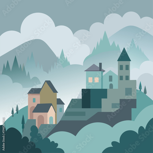 castle in the mountains