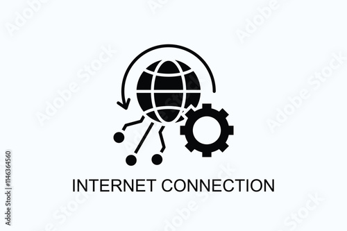 Internet Connection Vector, Icon Or Logo Sign Symbol Illustration 