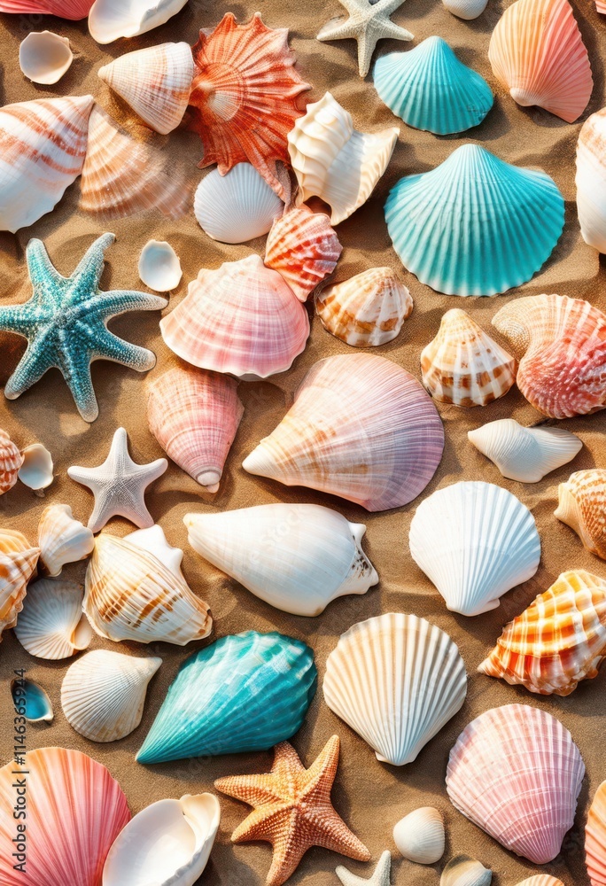 vibrant seashells scattered amidst smooth sand textures creating visual feast color detail, beach, shore, ocean, coast, nature, surface, design, tropical vibrant seashells scattered amidst smooth sand textures creating visual feast color detail, beach, shore, ocean, coast, nature, surface, design, tropical