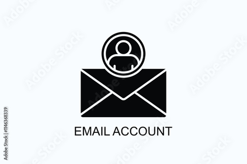 Email Account Vector, Icon Or Logo Sign Symbol Illustration 