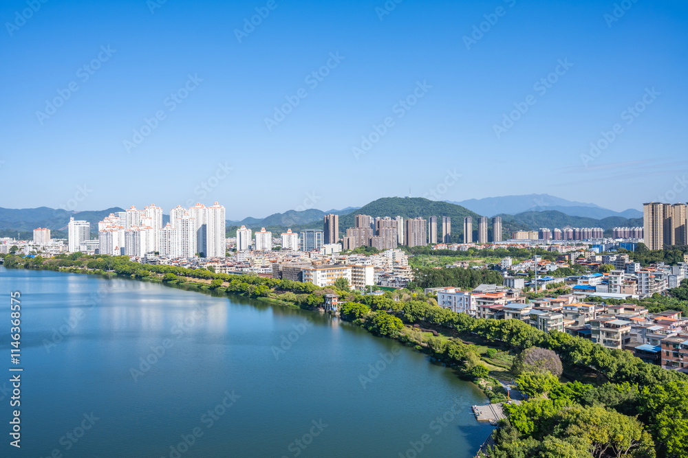 Zengjiang Riverside scenery in Zengcheng District, Guangzhou, China Zengjiang Riverside scenery in Zengcheng District, Guangzhou, China
