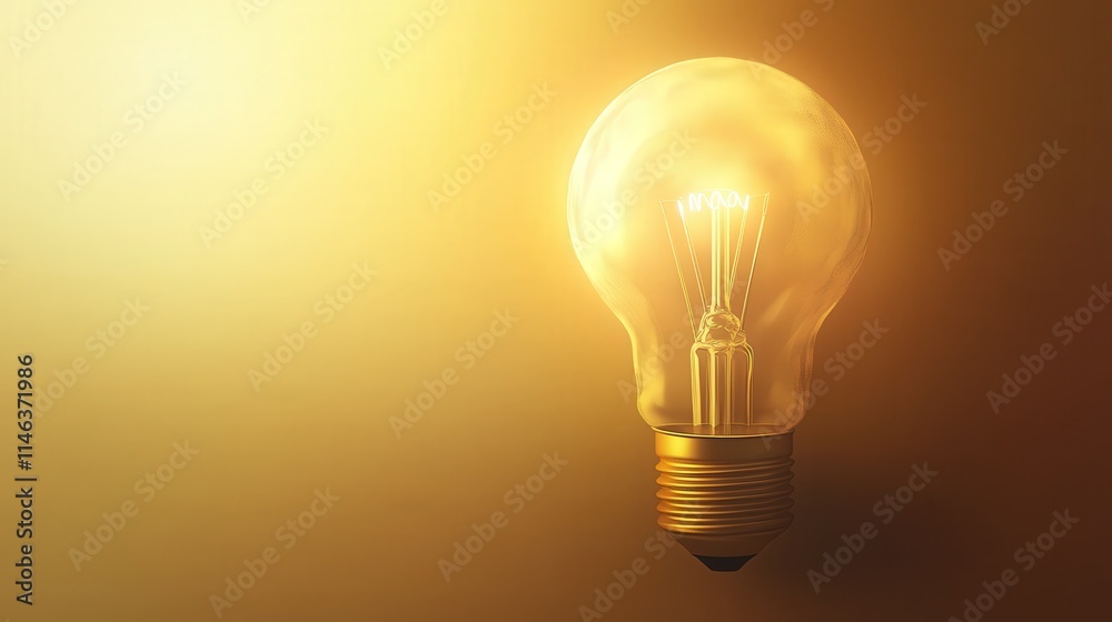 a light bulb with a warm, soft glow, gently radiating into the surrounding space, creating a soothing atmosphere a light bulb with a warm, soft glow, gently radiating into the surrounding space, creating a soothing atmosphere