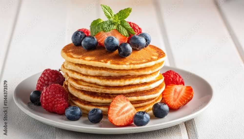 Pancakes with fresh berries Pancakes with fresh berries