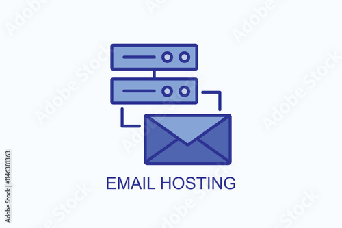Email Hosting vector, icon or logo sign symbol illustration 