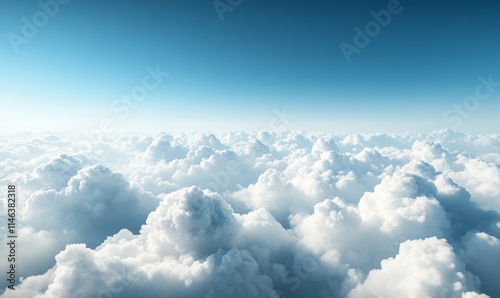 A glimpse of the sky through an airplane window, showcasing clouds, created by modern.