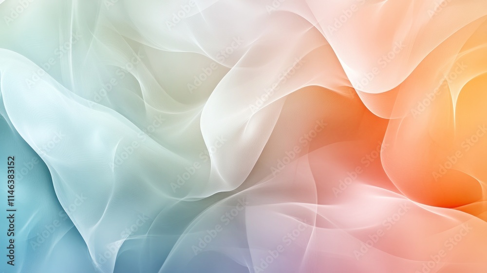 Obraz premium A soft, abstract design featuring flowing colors in pastel shades.
