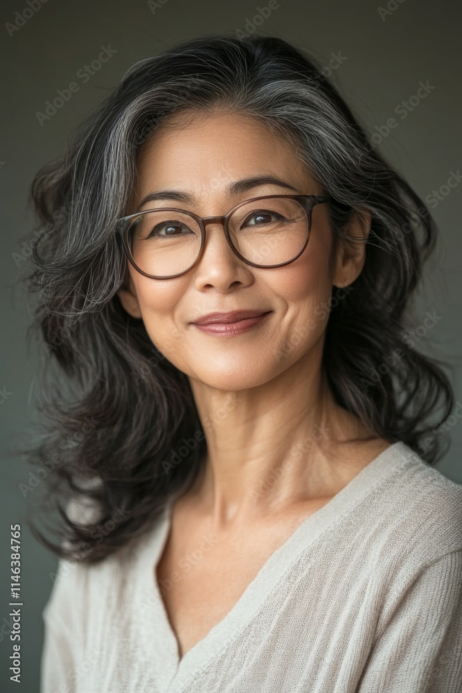 Warm Smiling Asian Teacher Portrait Warm Smiling Asian Teacher Portrait