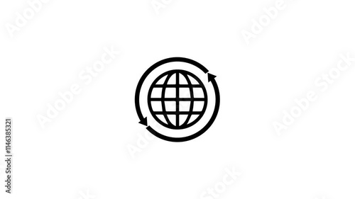 Internet icon browser icon animation 4k animated